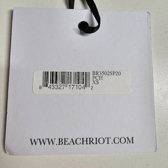 Beach Riot Camilla Bikini Top Peach Leopard Wire Adjustable Travel Womens XS NWT - Picture 7 of 9